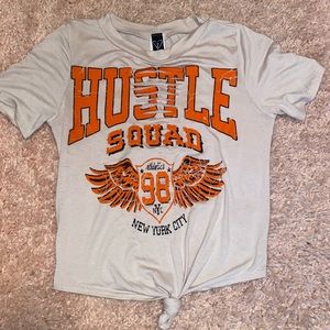 Hustle cutout shirt